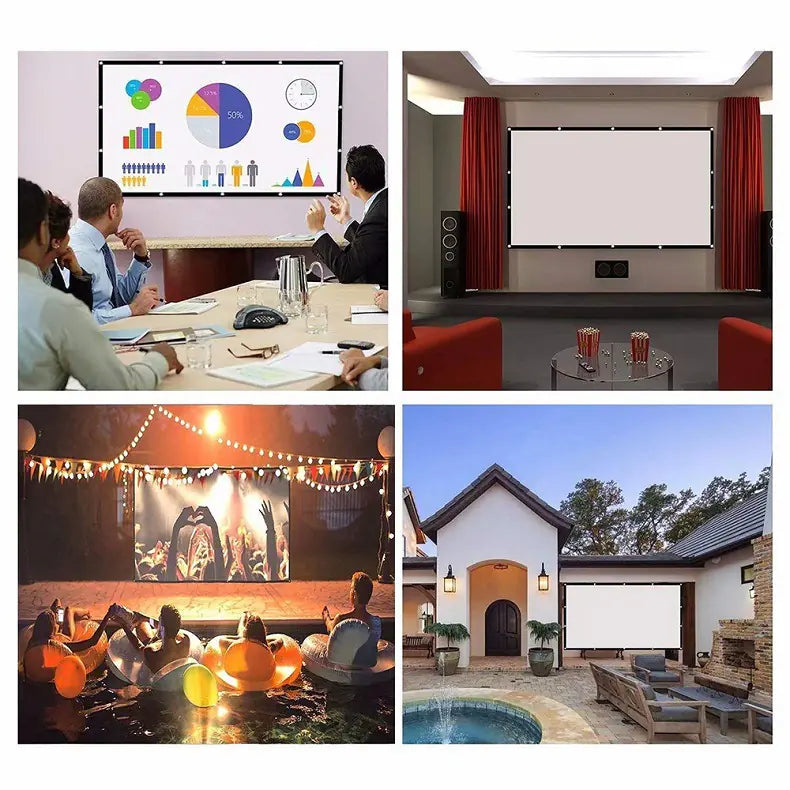 Portable Projector Curtain For Home Cinema & Office