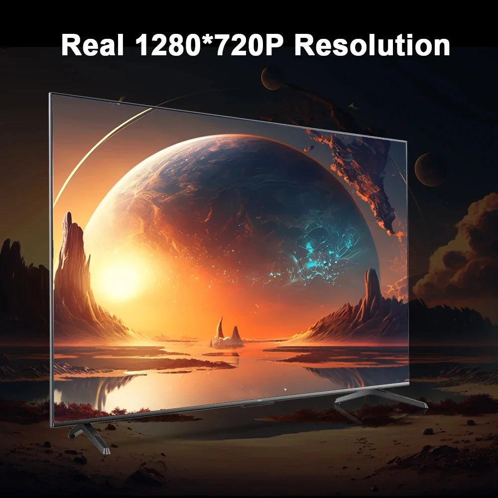 New 2024 4K Android 11 Dual Wifi6 200 ANSI Allwinner H713 BT5.0 1080P 1280*720P Home Cinema Outdoor Portable Projetor